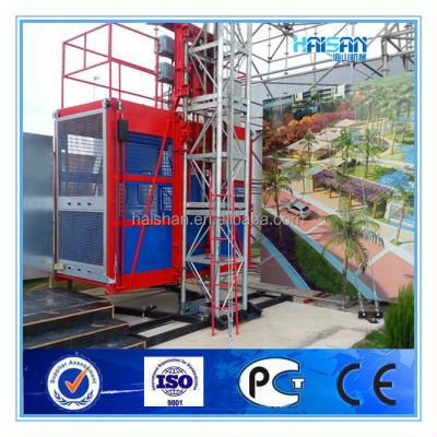 China Construction Elevator SC200/200- 2ton Double Cages With Speed ​​34m/min Construction Hoist Elevator for sale