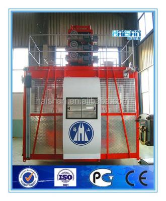 China Construction Elevator SC200-2ton Rack-and-pinion Three-drive One-cage Construction Elevator with Speed ​​0-40m/min for sale