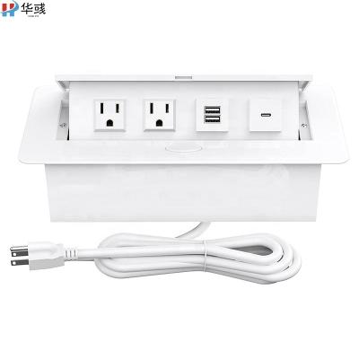 China Customized Commercial Office Kitchen Desktop USB/Type-C Socket Auto Power Socket for sale