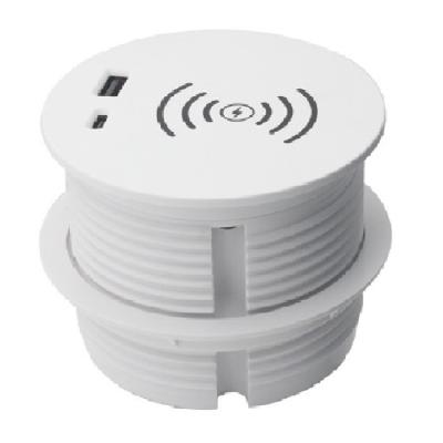 China Residential/General Purpose Universal Wireless Charging Pop Up Socket Strip Office Recessed Around Power Outlet for sale