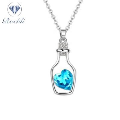 China ALLY Health Quantum Energy Wishing Bottle Heart Stainless Steel Pendant Necklace for sale