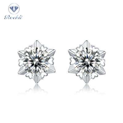 China Custom Fashion Romantic Style 925 Silver Moissanite Earrings Wholesale Moissanites Factory Price for sale