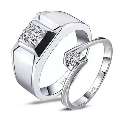 China Jewelry decorations fine jewelry 100% 925 Sterling Silver moissanite zircon men's ring for sale