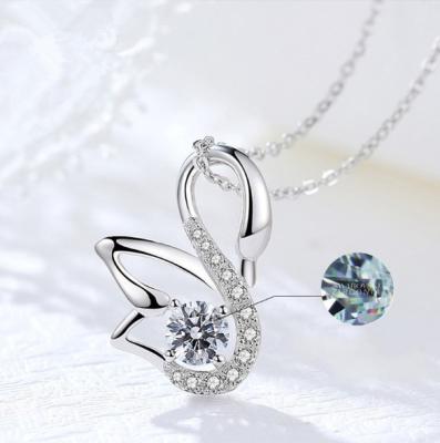 China New Design CLASSIC 925 Silver Swan Shape Pendant Silver Jewelry For Birthday Valentine's Gift for sale