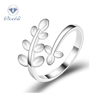 China Trendy Olive Branches Leaves Ring, Wedding Ring Jewelry, 925 Sterling Silver Ring for sale