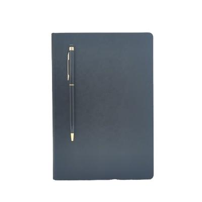 China Hardcover Book Free Sample PU Leather Notebook with Magnet Business Notebook with Pen Set for sale