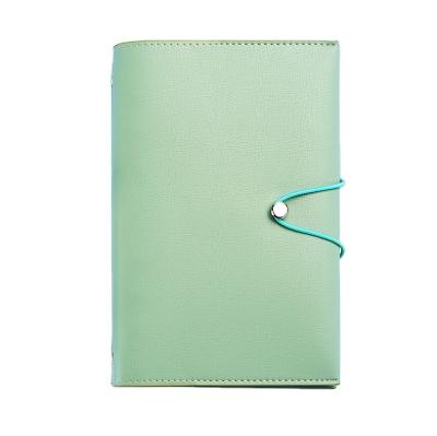 China Hardcover School Supplies Soft Cover Diary Journal Binding Leather Notebook with Button Closure for sale