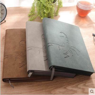 China Custom A5 Hardcover Leather Diary Planner Gold Foil Notebook for sale