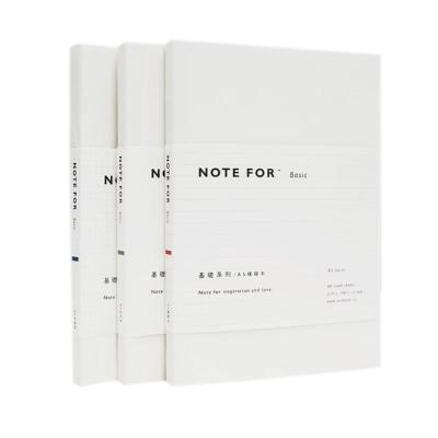 China Custom Printed Logo Plain White Paper Cover Notebook Dotted Journal with Belly Band for sale