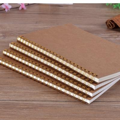 China Eco Recycled Kraft Paper A4 A5 Hardbound Spiral Notebook for sale