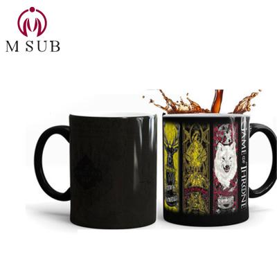 China Christmas Viable Gift Custom Logo Photo Printed Mug Heat Sensitive Color Changing Coffee Magic Cup Mug for sale