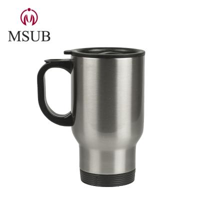 China PORTABLE Promotional 14oz Sublimation Stainless Steel Travel Mugs With Handle for sale