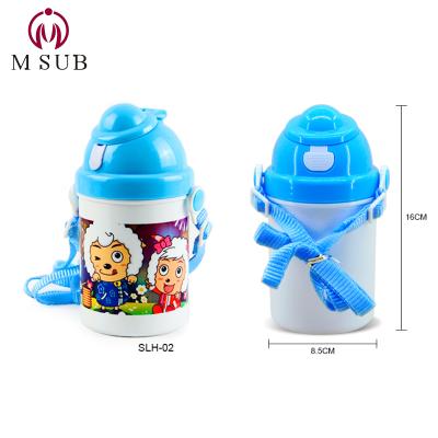 China Sublimation Mug Food Grade Water Bottles 400ml Promotion Safe Plastic Savings For Kids for sale