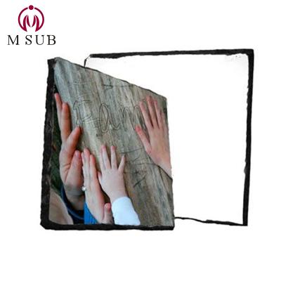 China 2020 Sublimation Plate Stone Custom Design Sublimation Photo Slate Rock Plate Decoration for sale