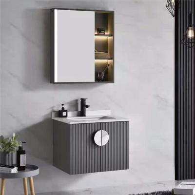 China Modern High Quality Nordic Design Wall Mounted Sink Cabinet Bathroom Vanity With Mirror for sale