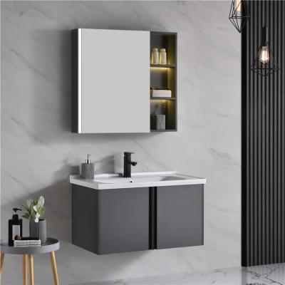 China Modern Workmanship Exquisite European Style Solid Wood Bathroom Cabinet Modern Vanities for sale