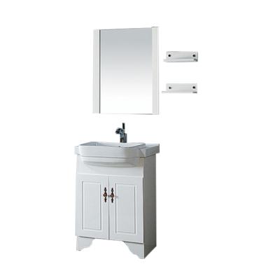 China Modern Manufacturer Bathroom Corner PVC Mirror Vanity Cabinet for sale