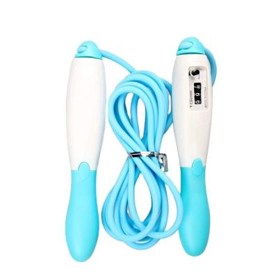 China Kids Adults 3m Digital Fitness Count Exercises Long Handle PVC Jump Ropes With Count DM-F8 for sale