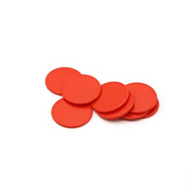 Cina Plastic Board Games Set Accessories Customized Red Plastic Game Coins Pieces in vendita