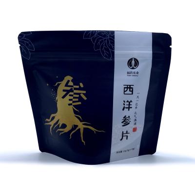 China Biodegradable barrier tea bags custom black printed resealable doypack packaging for sale