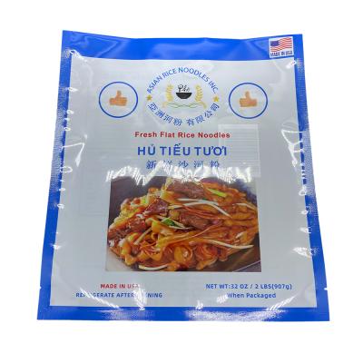 China Window Moisture Proof Vivid Printing Clear Heat Seal Refrigerated Foods Plastic Packaging Bag For Noodles 32oz for sale