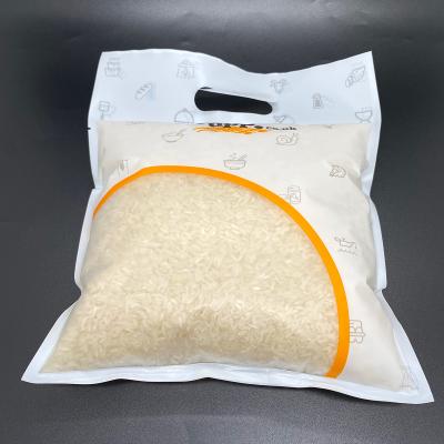 China Customized Nylon Food Grade Logo Matte Plastic Packaging Heat Shock Resistance Airtight Seal Bags For Rice Beans Flour Food for sale