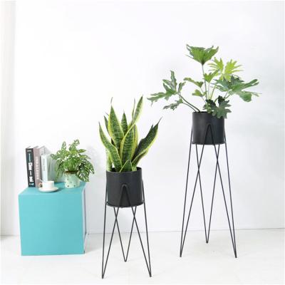 China Modern Wrought Iron Plant Stands Large Indoor Outdoor Metal Pot Flower Stand Planter for sale