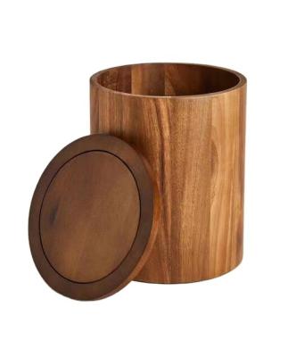 China Sustainable Wooden trash bin for kitchens for sale