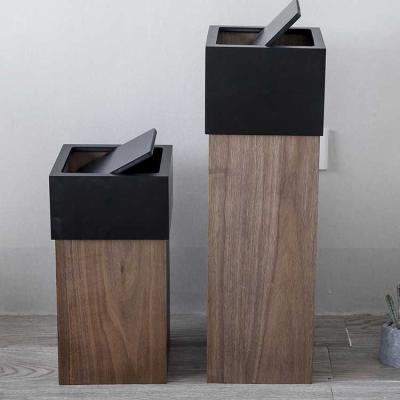 China Sustainable Hot sell New Crafts China Wooden storage rubbish bin for kitchens home office living room for sale