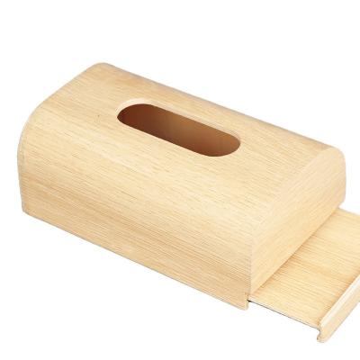 China CLASSIC veneer wooden tissue box tissue paper holder for sale