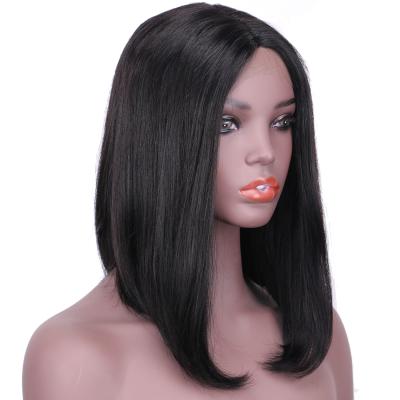 China Wholesale Short Brazilian Hair Bob Wigs Straight Virgin Hair L Color Women Front Human Hair Wigs For Lace (8 10 12 14) Silky Straight Wave for sale