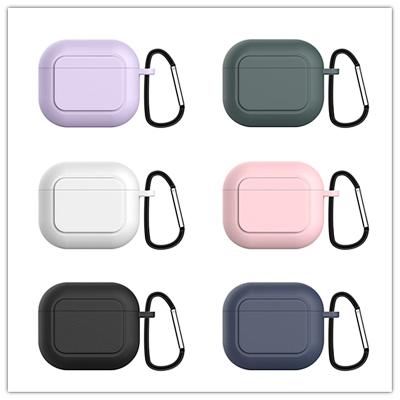 China Eco-friendly Silicone Material Case For Airpod 3 Case Cover Shockproof For 3 2021 Protective Silicone Case For 3 Carry Hook for sale