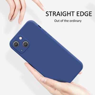 China Shockproof microfiber scratching square phone case tpu silicone back cover for iphone 13 12 and for Samsung for sale