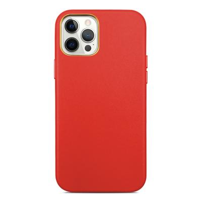 China 2021 Latest Design Vegan Phone Case Full Wrapped Leather Cover Shockproof With Magnetic Circle For iPhone 13 for sale