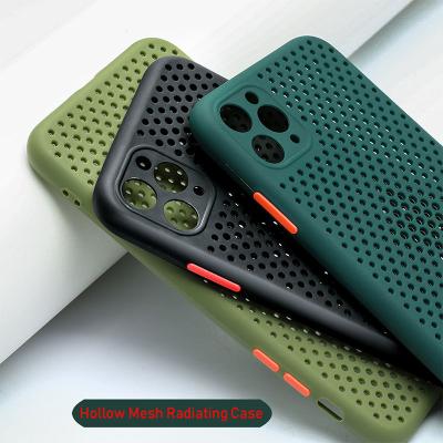 China Breathable Protector Cover Heat Dissipation Cooling For iPhone 11 11Pro XR XS X Plus Se Soft Case 2021 11Pro TPU Color Phone Case for sale