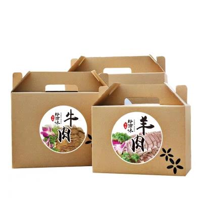 China Recyclable Boxes Cardboard Printed With Handle Logo Box Carton Parcel Aqua Paper Plates Bakery Box Food Packaging for sale