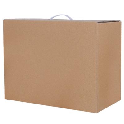 China Recyclable corrugated cardboard box with handle ad boxes black 5 ply 3 ply corrugated cardboard box making for sale