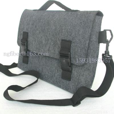 China Hobo Bag Briefcase Bag, Multifunctional Felt Shoulder Bags, Office Felt Laptop Bag for sale