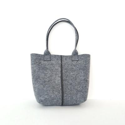 China Promotion Women Packing Hand Buying Gray Diaper Felt Shoulder Bag for sale