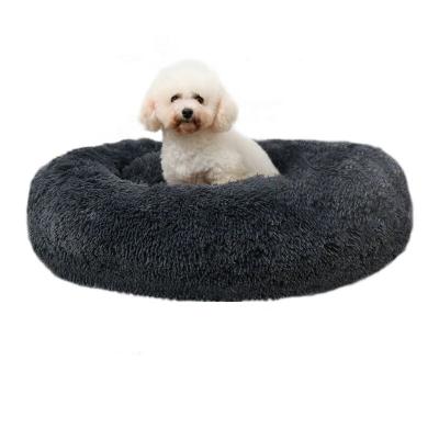 China 2021 Winter Viable Plush 120cm Wholesale Custom Cat Sofa Pet Dog Bed Donut Plush 40cm Pet Bed for sale