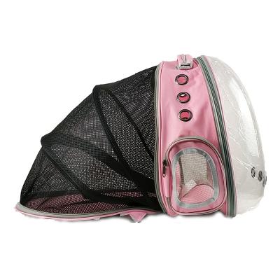 China Viable Waterproof Portable Transparent Breathable Space Capsule Pet Expandable Backpack for sale