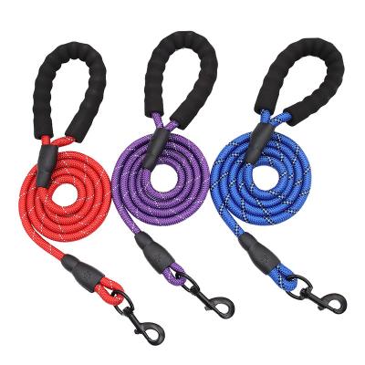 China Different Size Lead Dog Rope Eco Friendly Nylon Material Durable Leash Viable With Metal Snap Buckle for sale