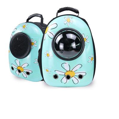 China Custom Viable Cute Bubble Dog Cat Space Capsule Carrier Breathable Pet Backpack for sale