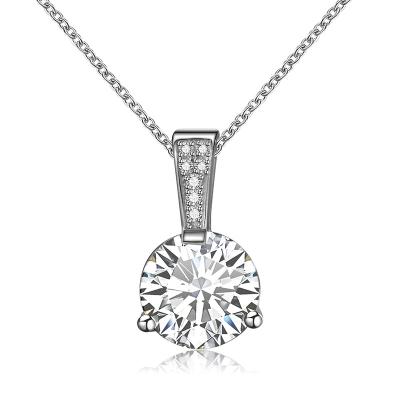 China Other New Arrival from KEORMA 925 Sterling Silver Pendant Necklaces for Round Necklace Trendy Wedding Drop Woman Zircon Bridal Accessories for sale