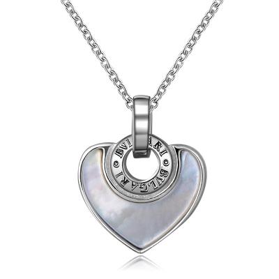 China KEORMA's Other Lady 925 Silver Jewelry Necklace 925 Sterling Silver Clavicle Chain with Heart Shell and Diamond Personalized Necklace for sale