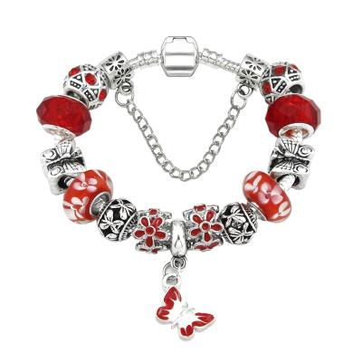 China KEORMA NEW Fashion Butterfly Jewelry Unique Silver Charm Bracelet Cute Women Pendant Bracelet For Women Brand Bracelets Jewelry for sale