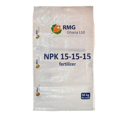 China Hot Sale Laminated Fertilizer Sack Fertilizer Soil Packaging Bag Plastic PP Woven Empty 100kg Bag Recyclable for sale