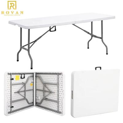 China 6ft Modern Cheaper Table Folding With Metal Folding Legs for sale