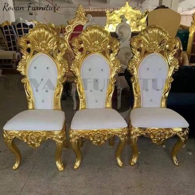 China Wholesale Modern Luxury Fiberglass Frame Wedding King Throne Chairs Bride And Groom Chair For Wedding Used for sale