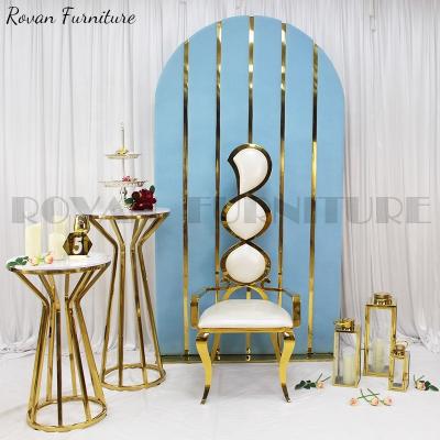 China Wedding Sky Blue Arch Shape Round Shape Velvet Wholesale Cheapest Wedding Stainless Steel Backdrop Design for sale